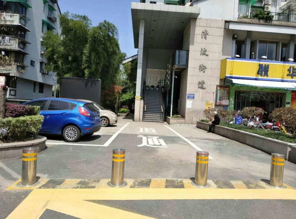 杭州清波街道停车场自动升降柱项目案例-安创者